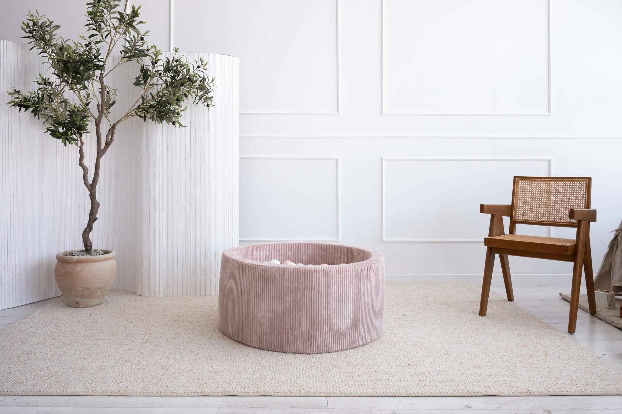 Moje | Rib Velvet Bubble Bath - Dirty Pink40x30 cm + Balls