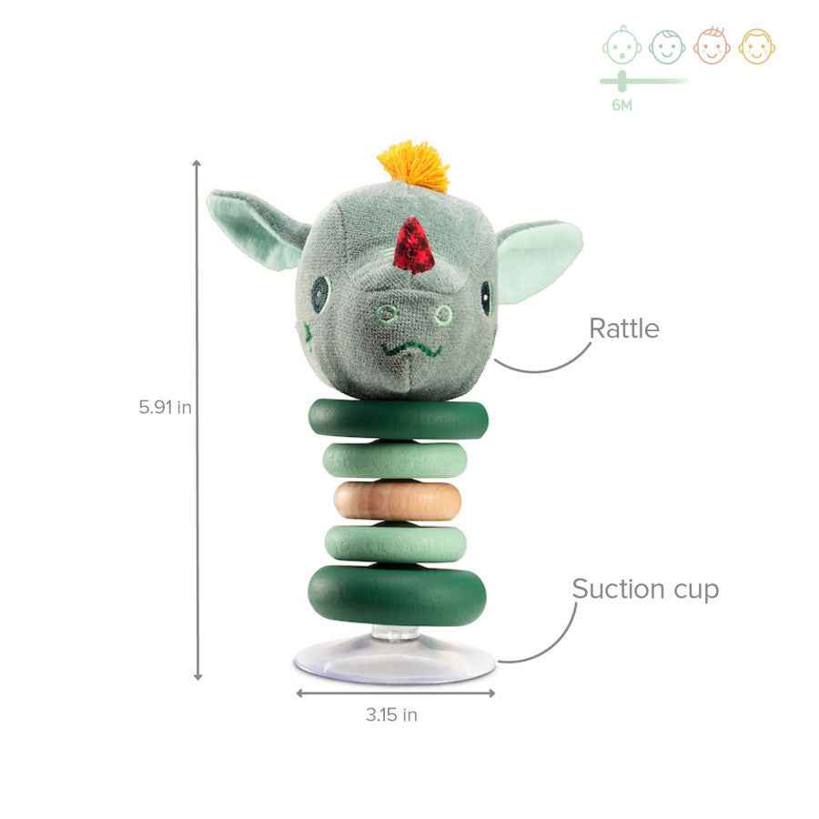 Lilliputiens | Joe the Dragon Swinging Rattle with Suction Cup