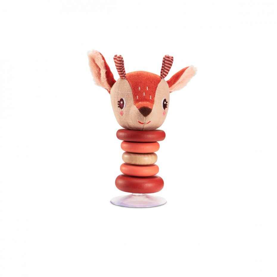 Lilliputiens | Stella the Swinging Little Deer Rattle with Plush Nap