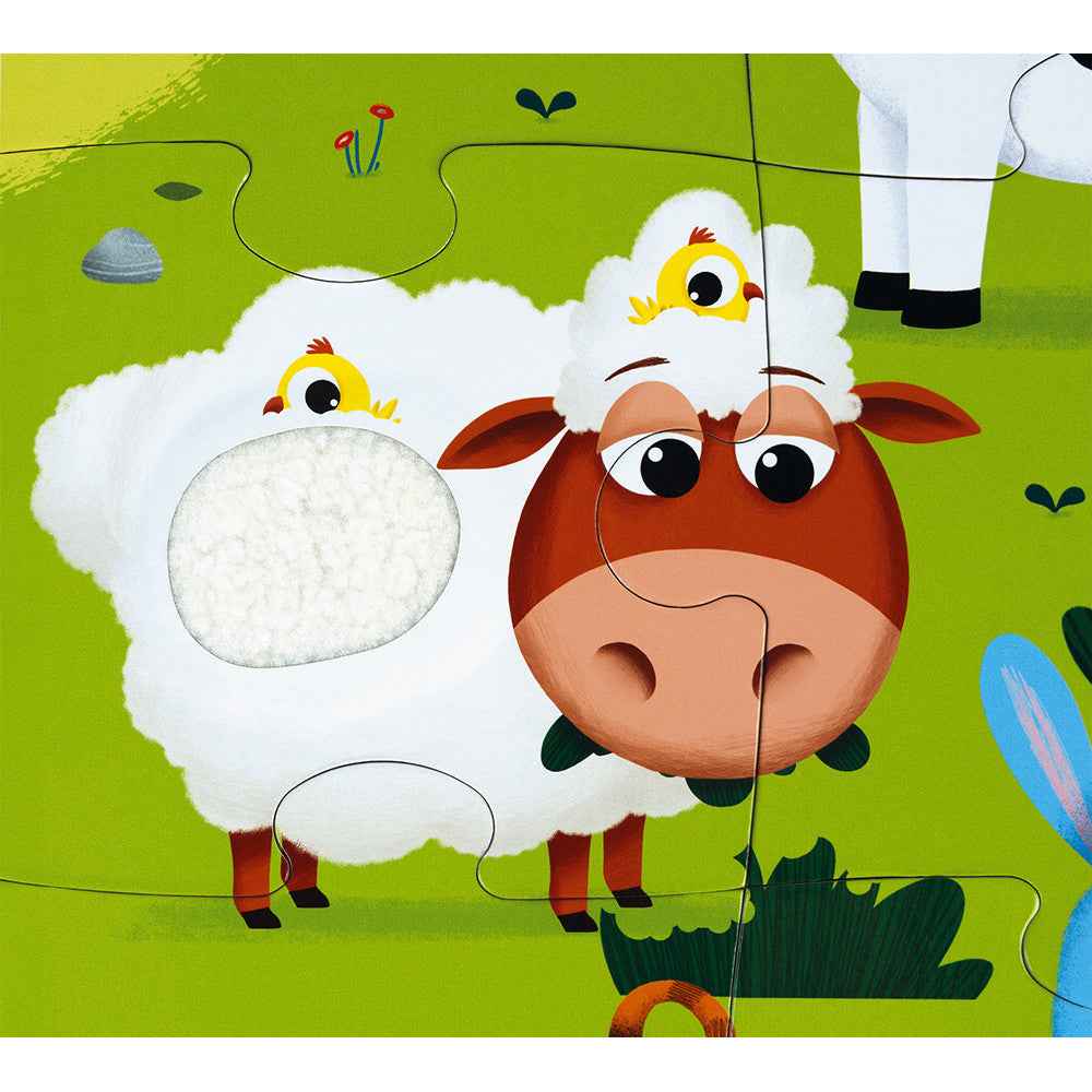 Janod - Tactiele puzzel "Boerderijdieren" - 20PCS