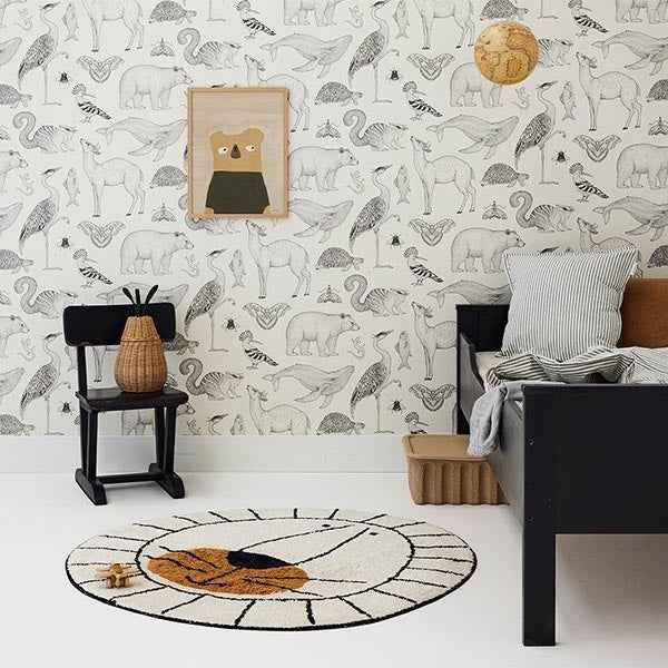 Tapijt Lion Natural 100 x 100 cm - Tapis Petit