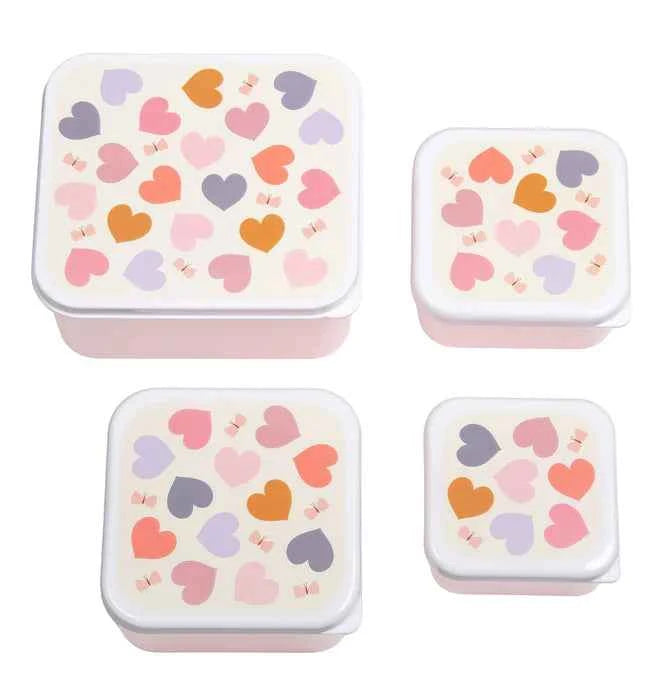 A Little Lovely Company | Lunch & Snack Box Set Hearts