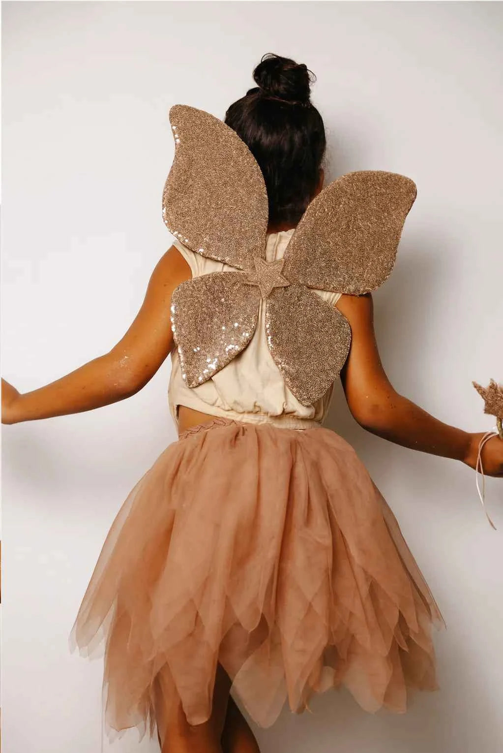 Mrs Ertha | The Glitter Butterfly Taupe Tutu Met Ruches 3 - 6 Jaar