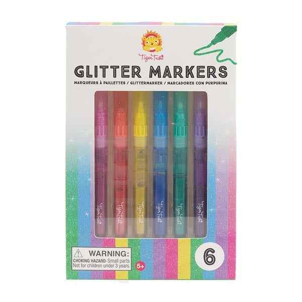 Tiger Tribe glitter pens, pack of 6