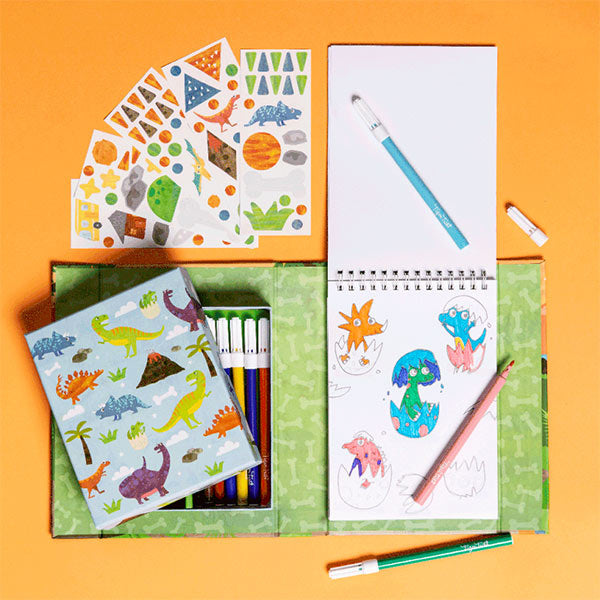 Tiger Tribe | kleur- en stickerset dinosaurus