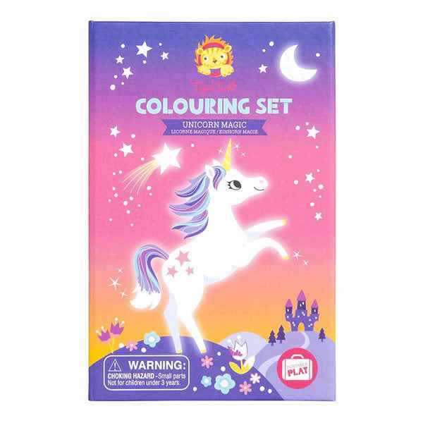 Tiger Tribe coloring and sticker set, Unicorn Magic