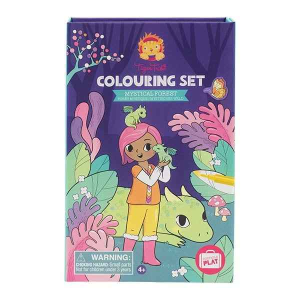 Tiger Tribe coloring and sticker set: Mystical Forest