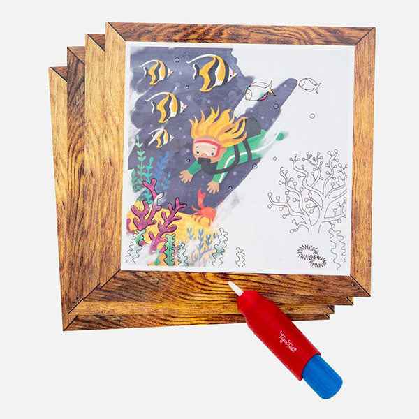 Tiger Tribe kleuren met water oceaan