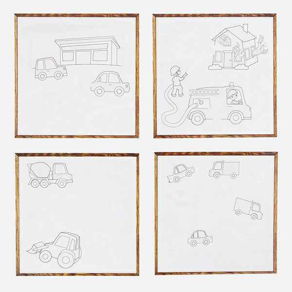 Tiger Tribe water vehicle colouring sets