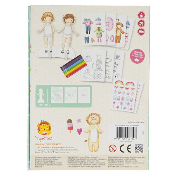 Tiger Tribe | knutselpakket Paper Dolls Vintage