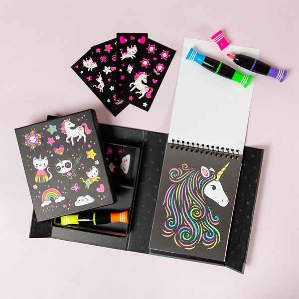 Tiger Tribe Neon Coloring Set Unicorns and Friends