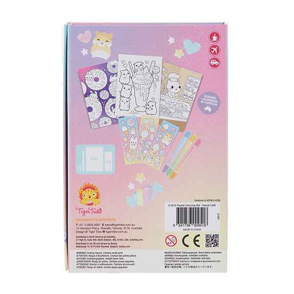 Tiger Tribe Pastel Coloring Set Kawaii Cafe