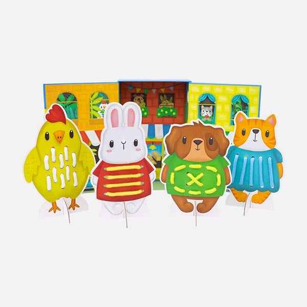 Tiger Tribe Little Market Lacing Cards