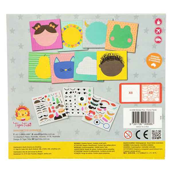 Tiger Tribe Funny Faces sticker set
