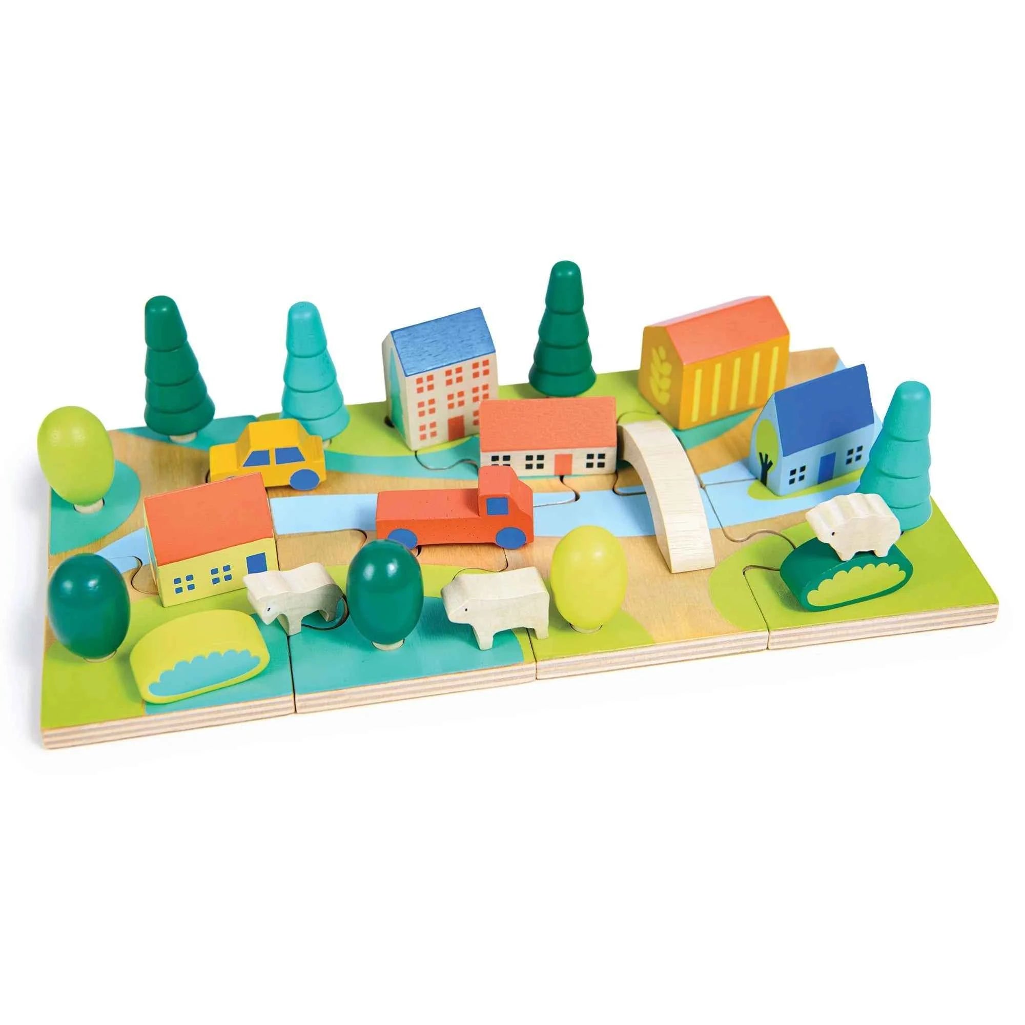 Mentari | Tiny Town Wooden Puzzle