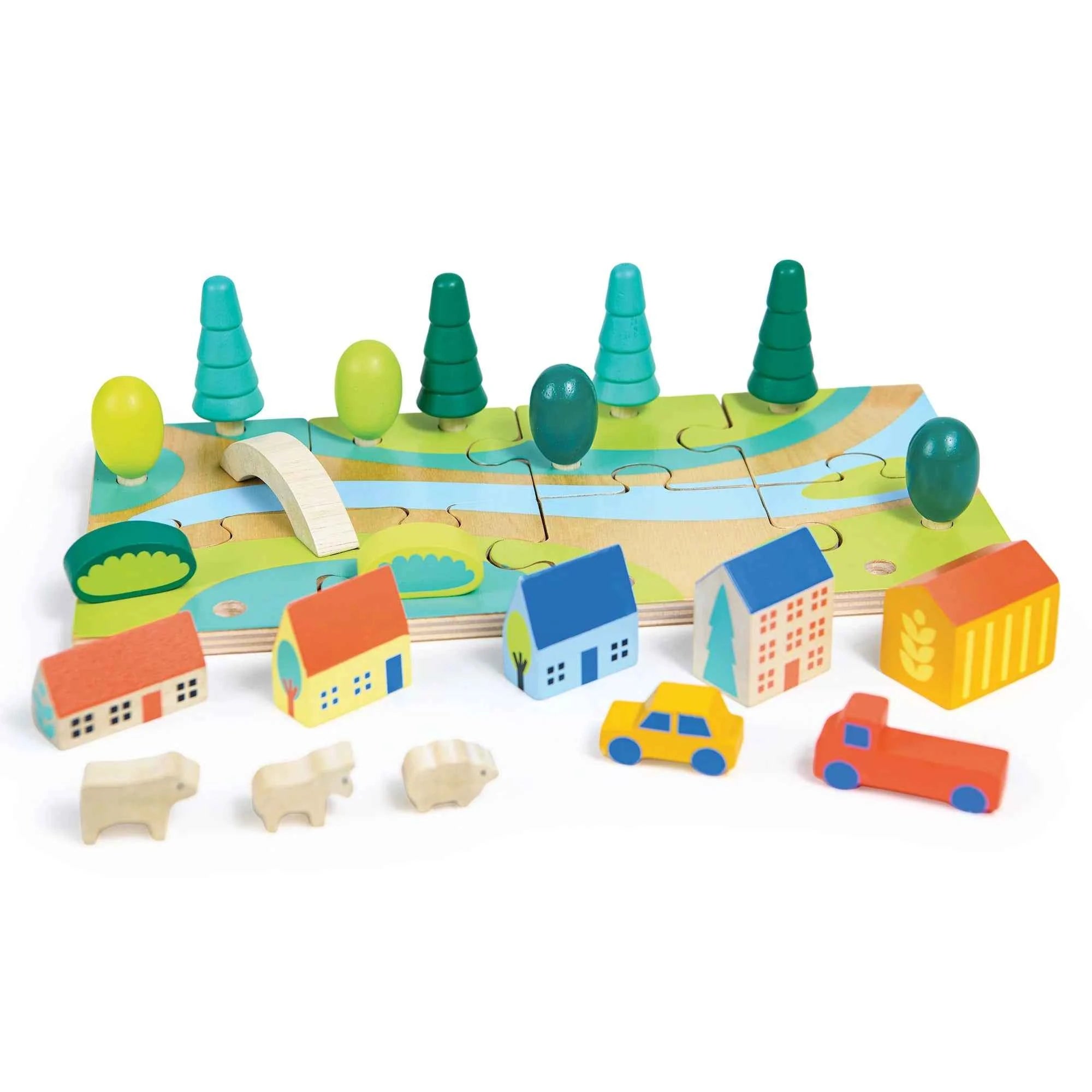 Mentari | Tiny Town Wooden Puzzle