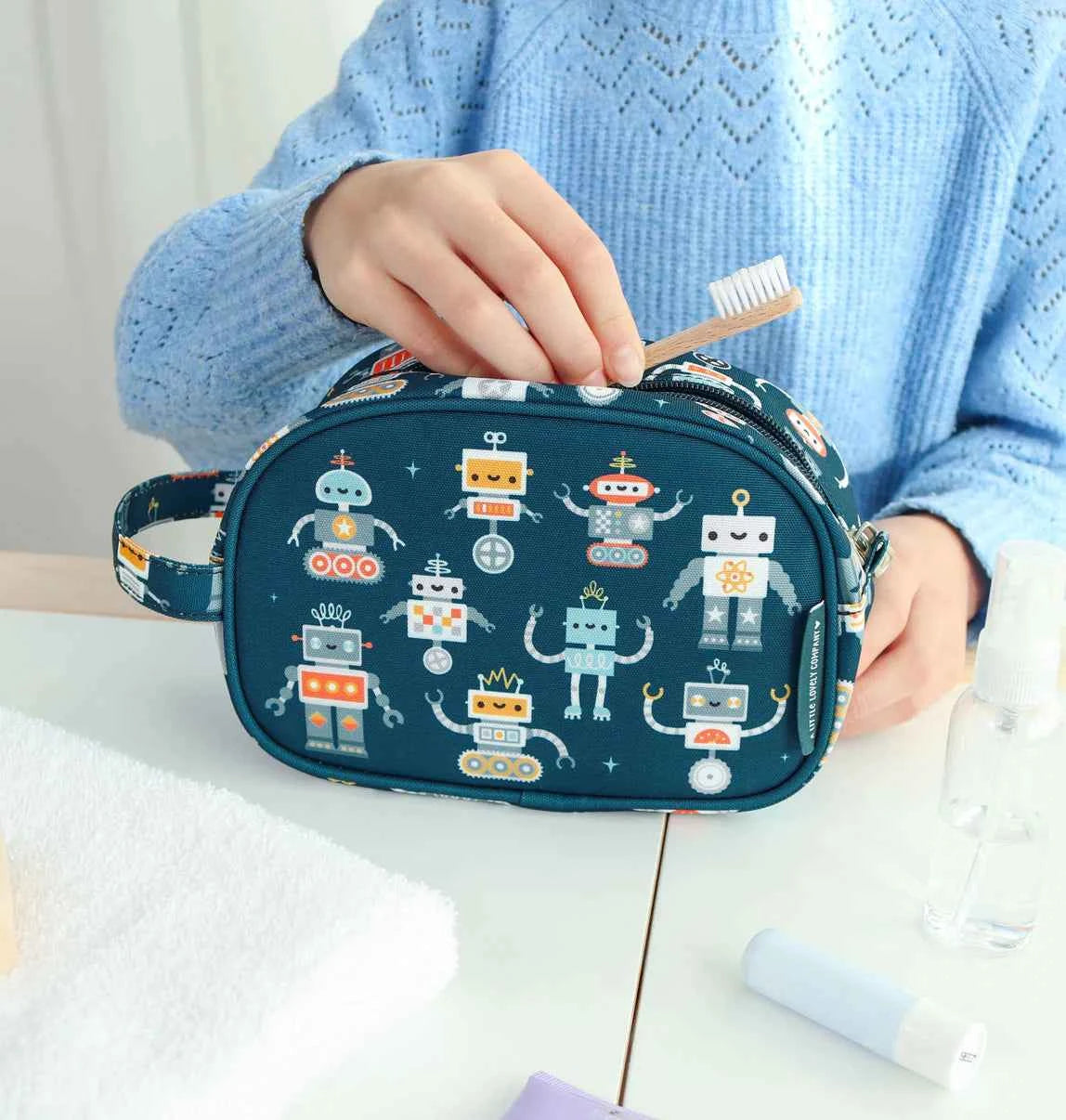 A Little Lovely Company | Robot Toiletry Bags