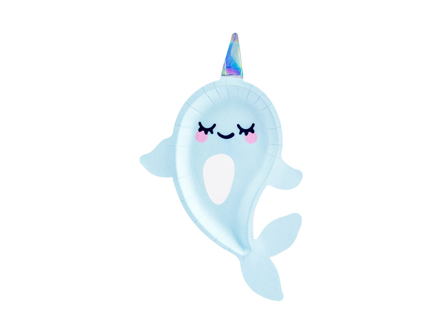 Party Deco Papier bordjes - Walvis