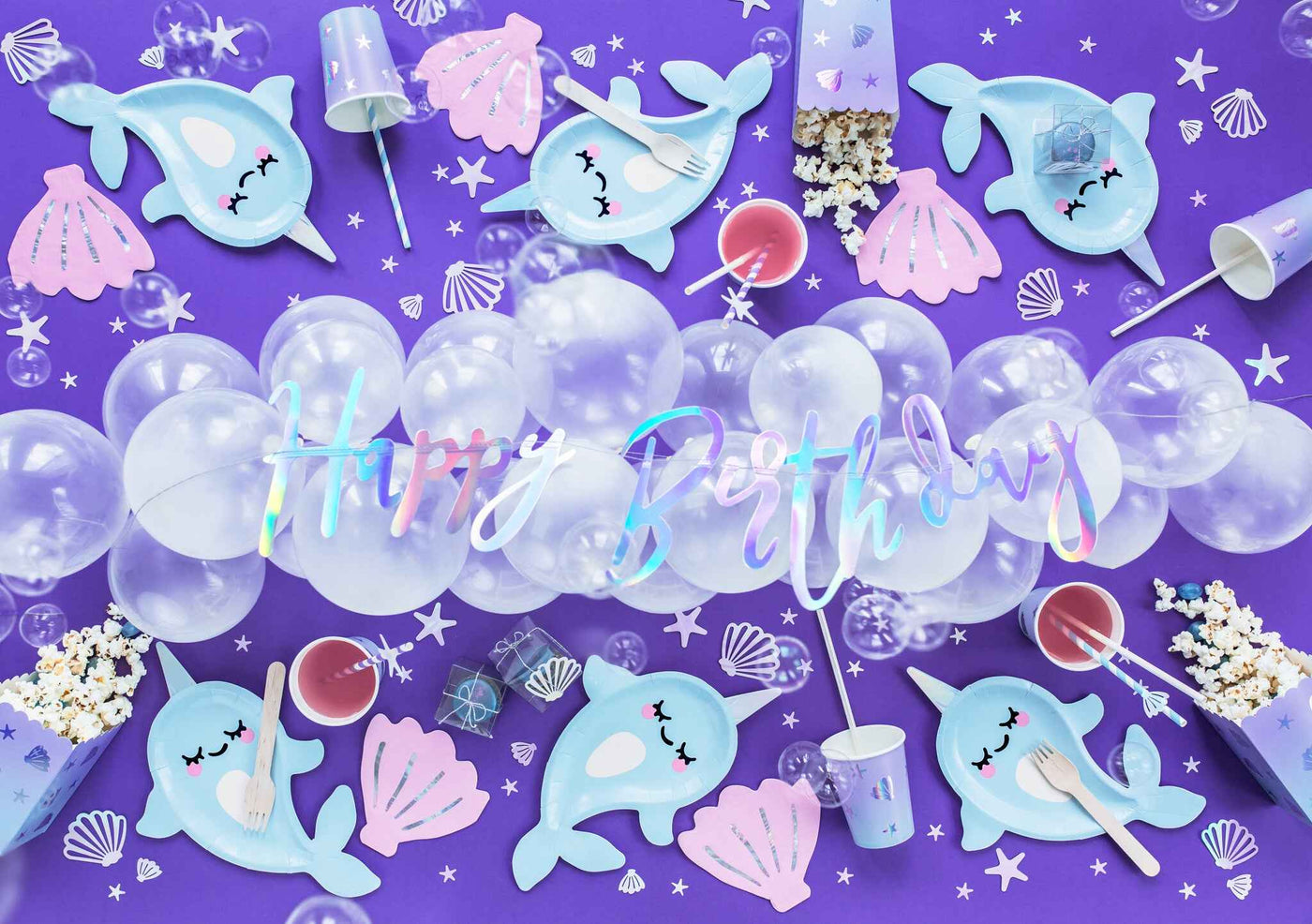 Party Deco Papier bordjes - Walvis