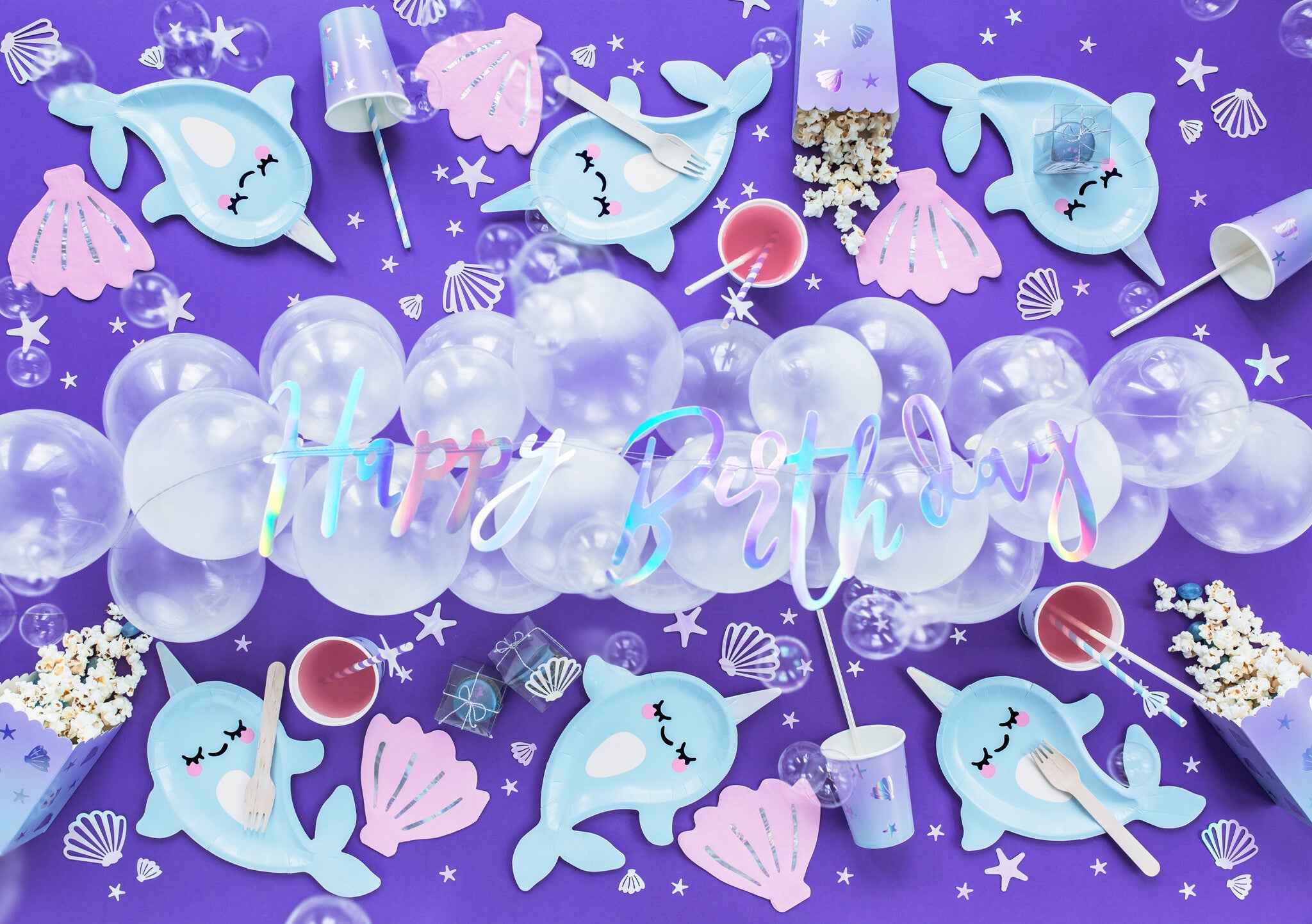 Party Deco Papier bordjes - Walvis