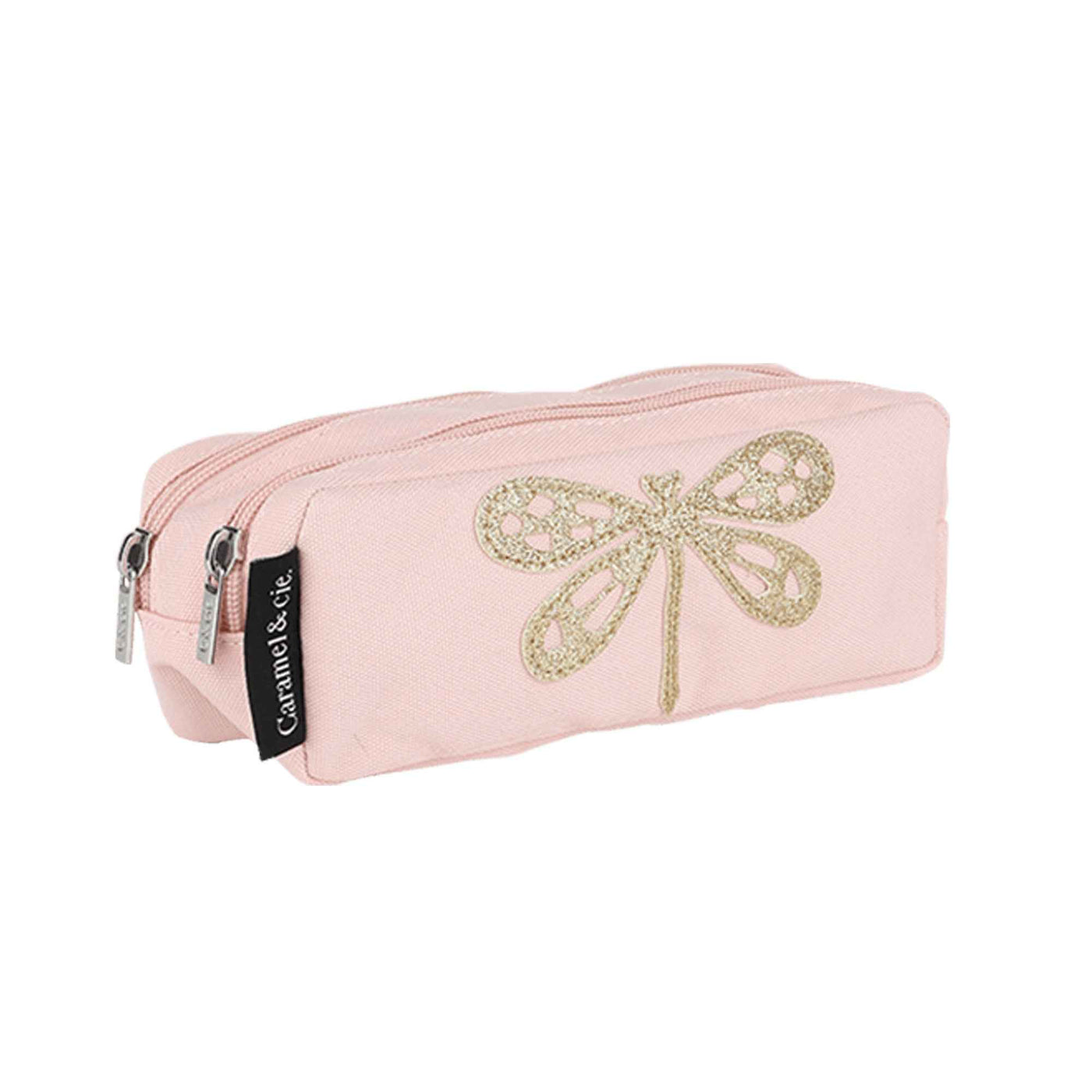 Caramel & Cie | Double Pen Pouch Pink Dragonfly