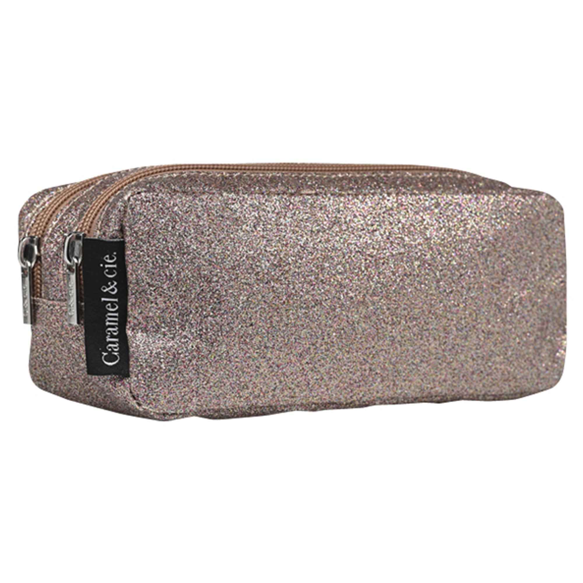 Caramel & Cie | Double Pencil Pouch with Copper Sequins
