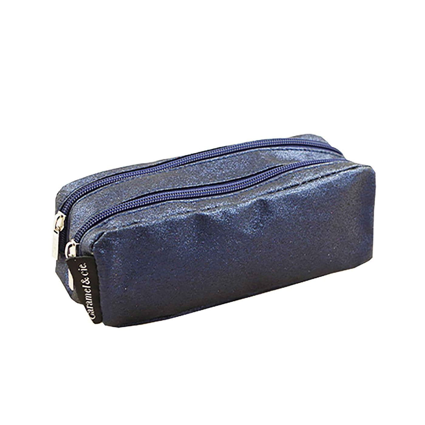 Caramel & Cie | Dubbele Pennenzak Glitter Navy