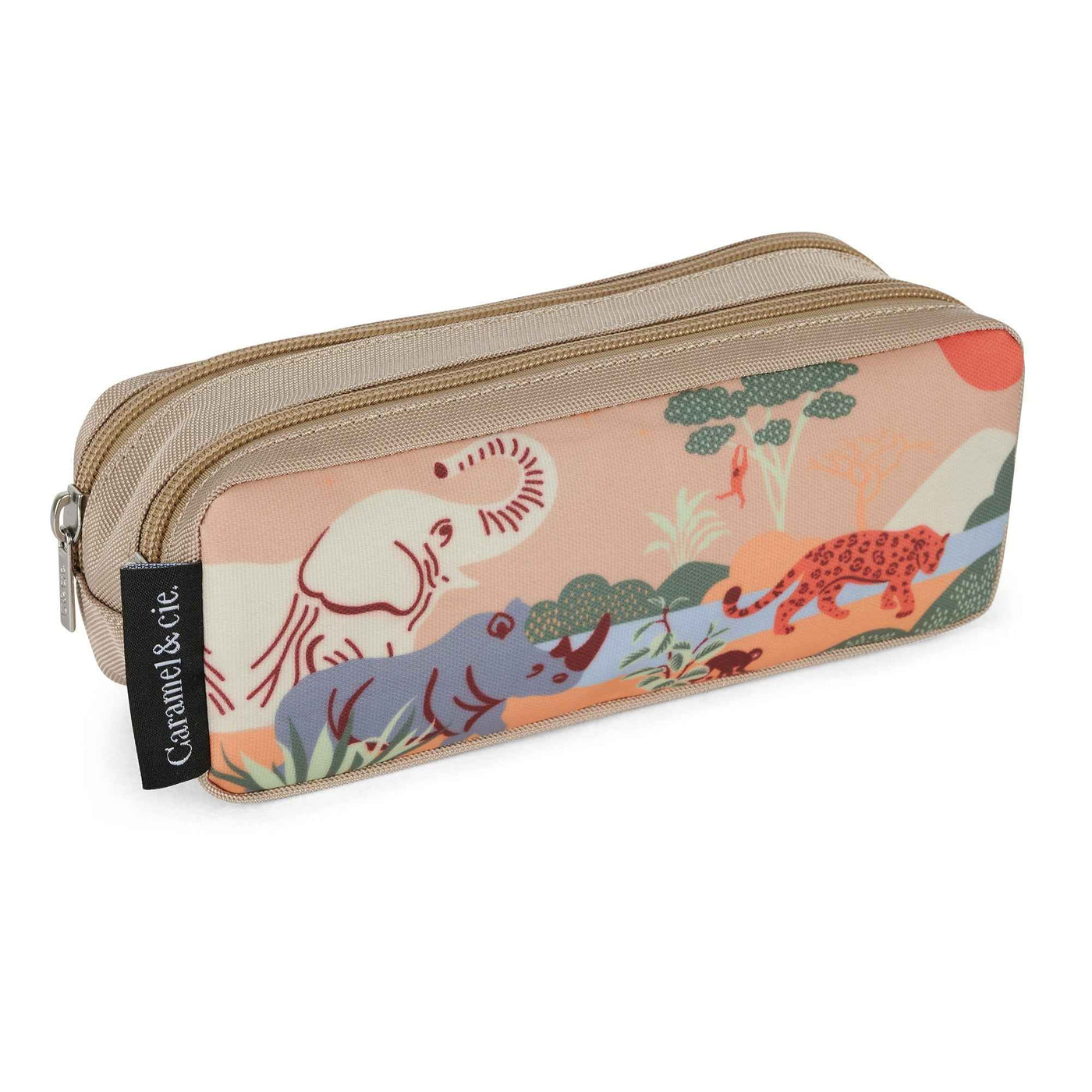 Caramel & Cie | Double Pencil Case Safari