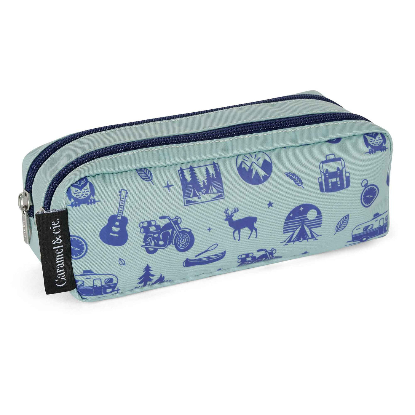 Caramel & Cie | Double Pen Case Blue Wild Trip