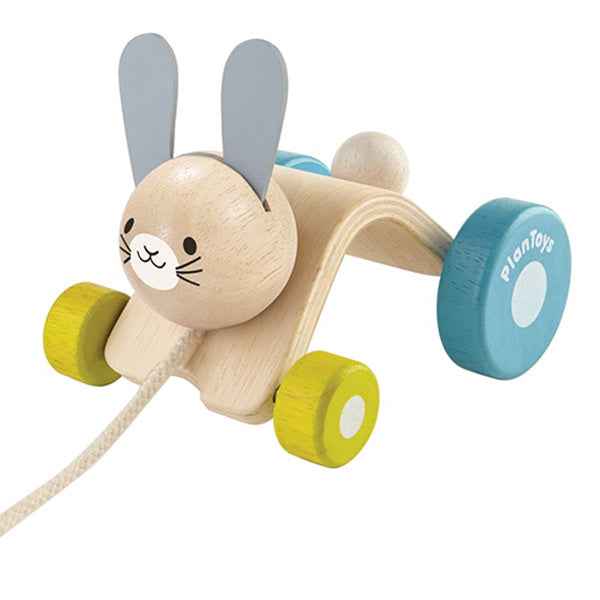 Pull-along hopping rabbit - Plan Toys