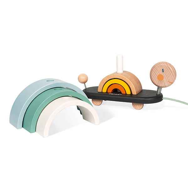 Pull-along rainbow turtle Sweet Cocoon - Janod
