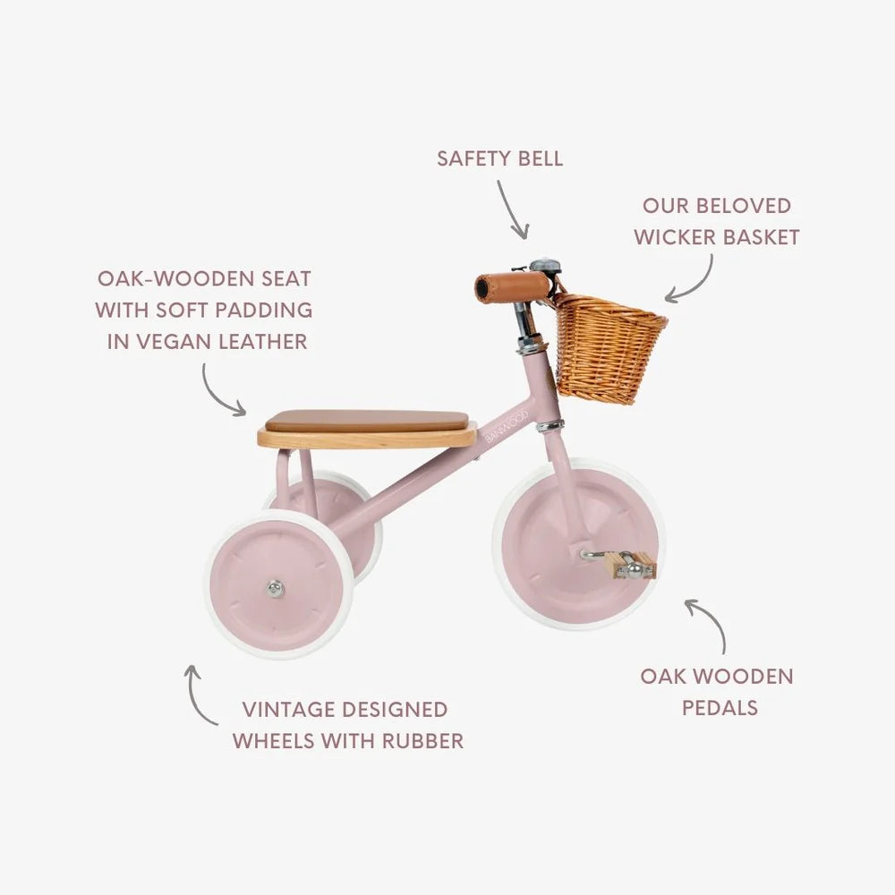 Banwood | Driewieler Trike Vintage Dustypink