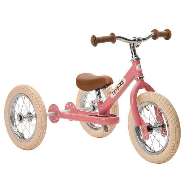 Trybike | Steel 2-in-1 loopfiets Vintage Roze