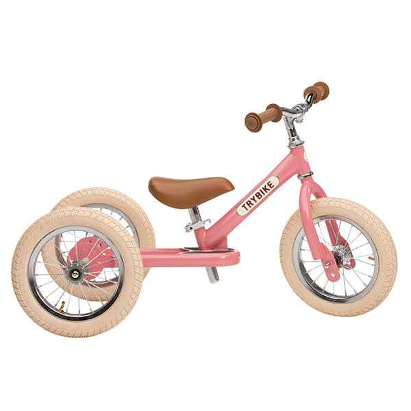 Trybike | Steel 2-in-1 loopfiets Vintage Roze