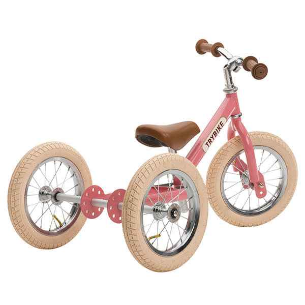Trybike | Steel 2-in-1 loopfiets Vintage Roze