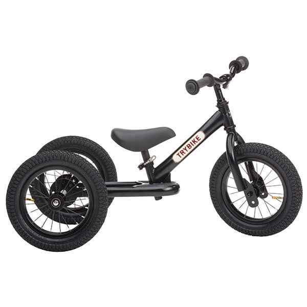 Trybike | Steel 2-in-1 loopfiets zwart