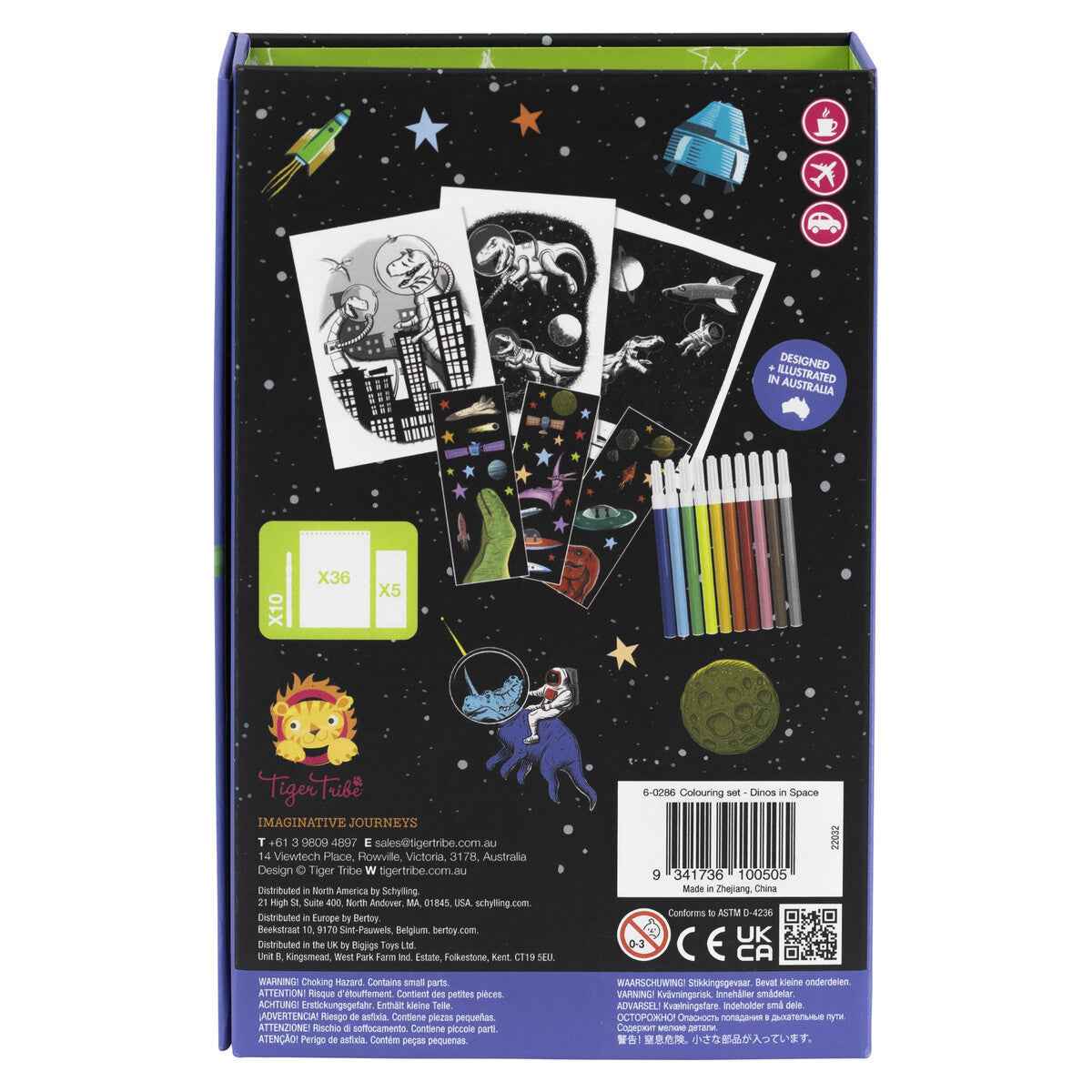Tiger Tribe | Coloring Set - Dinosaurs in Space
