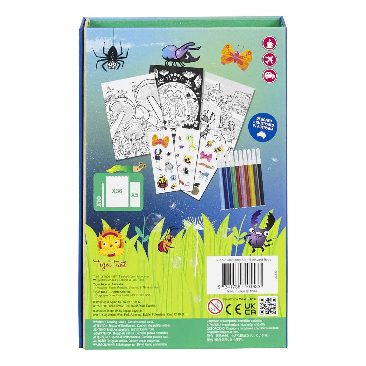 Tiger Tribe | Coloring Set - Backyard Bugs