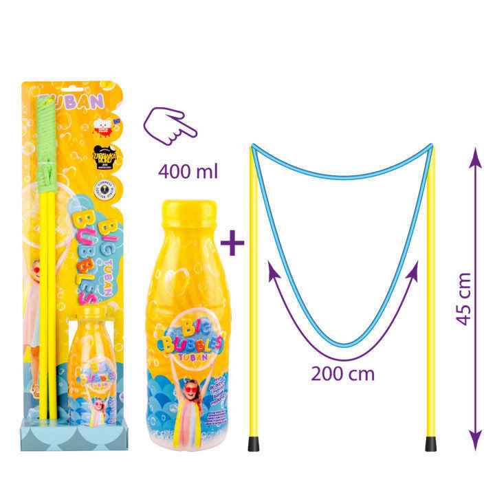Tuban | Set Reuze Bellenblaas + Vloeistof 400 ml Groen