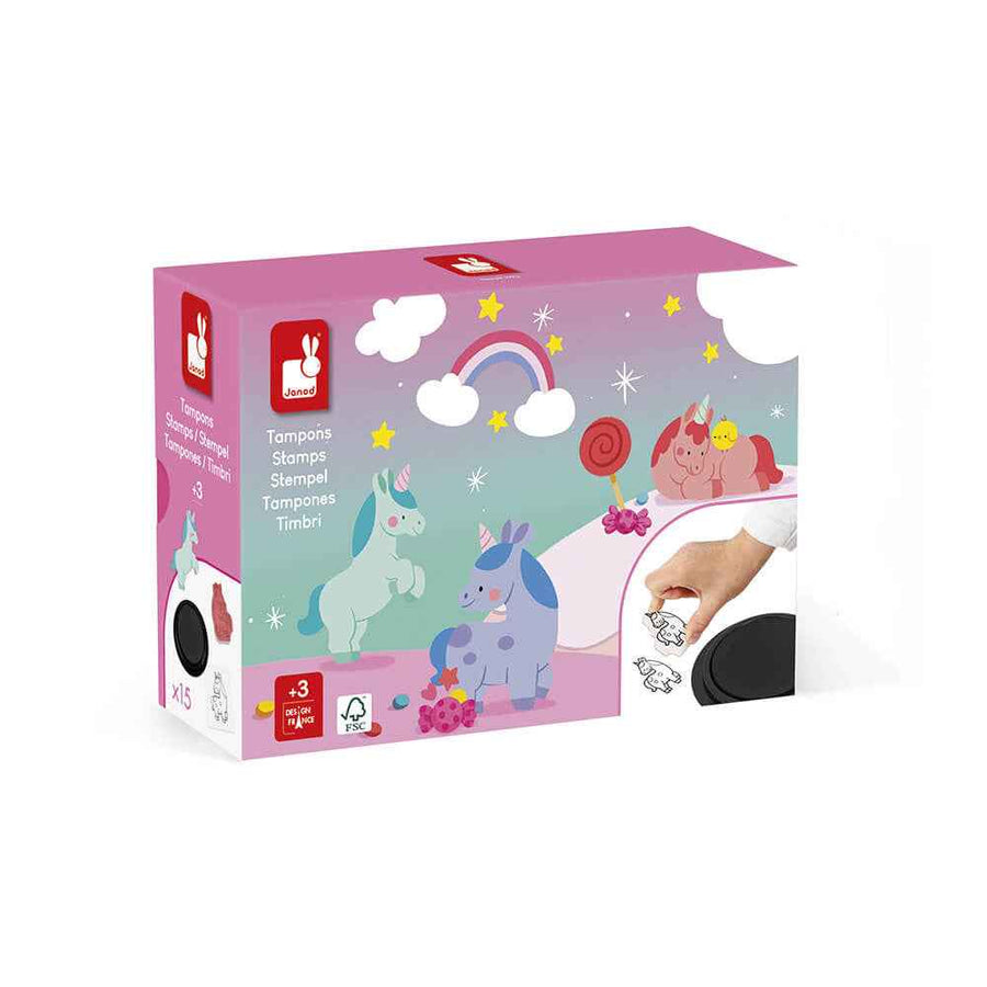 Janod - Unicorn Stempelinoo - 15 Stamps