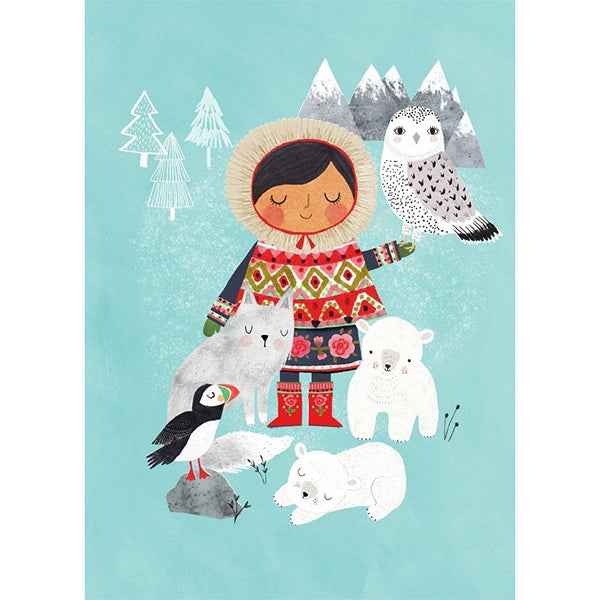 Postkaart Yura & Friends - Rebecca Jones - Petit Monkey