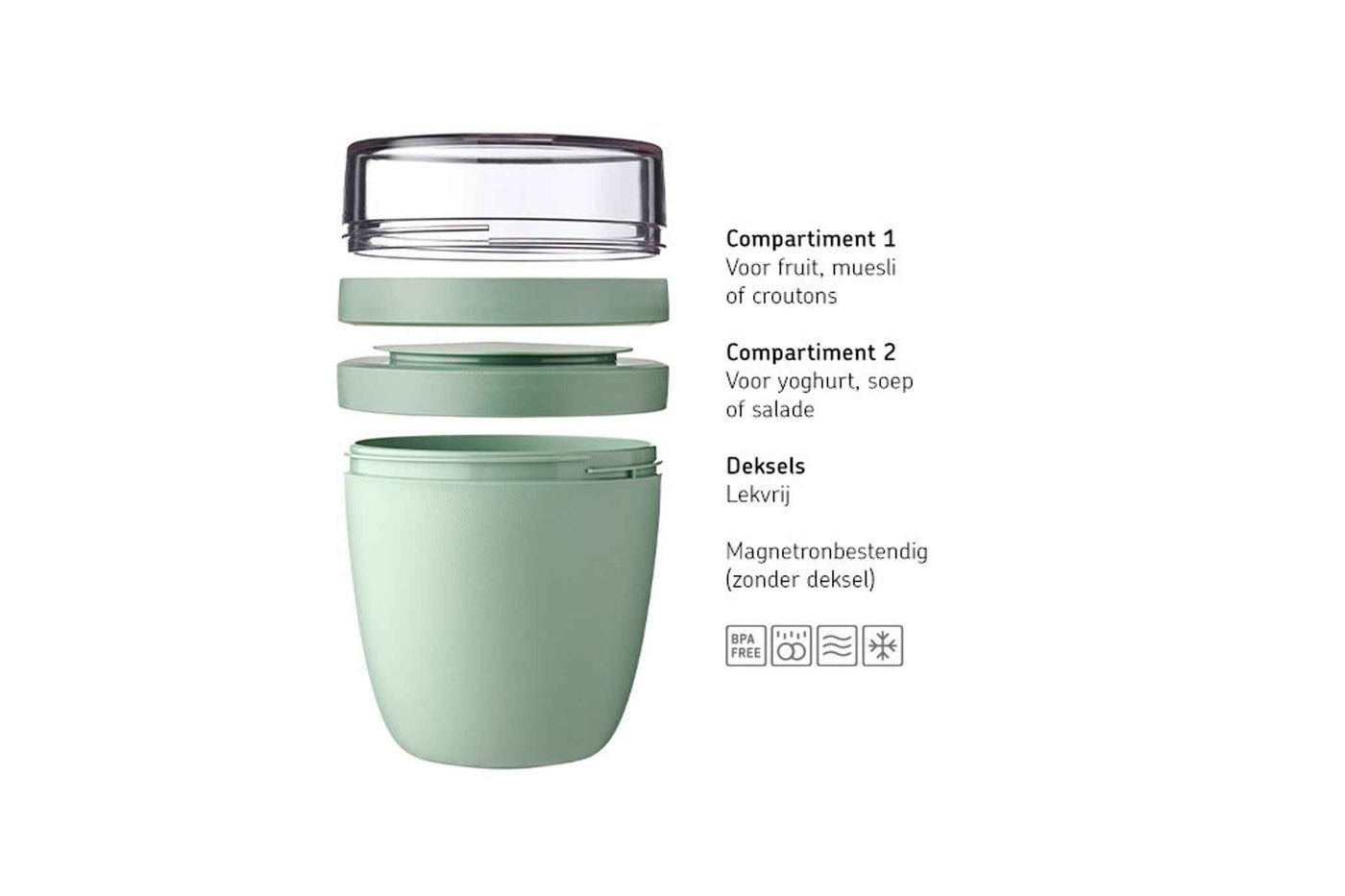 Mepal | Lunchpot Ellipse Nordic Black Kunststof Zwart 700 ml