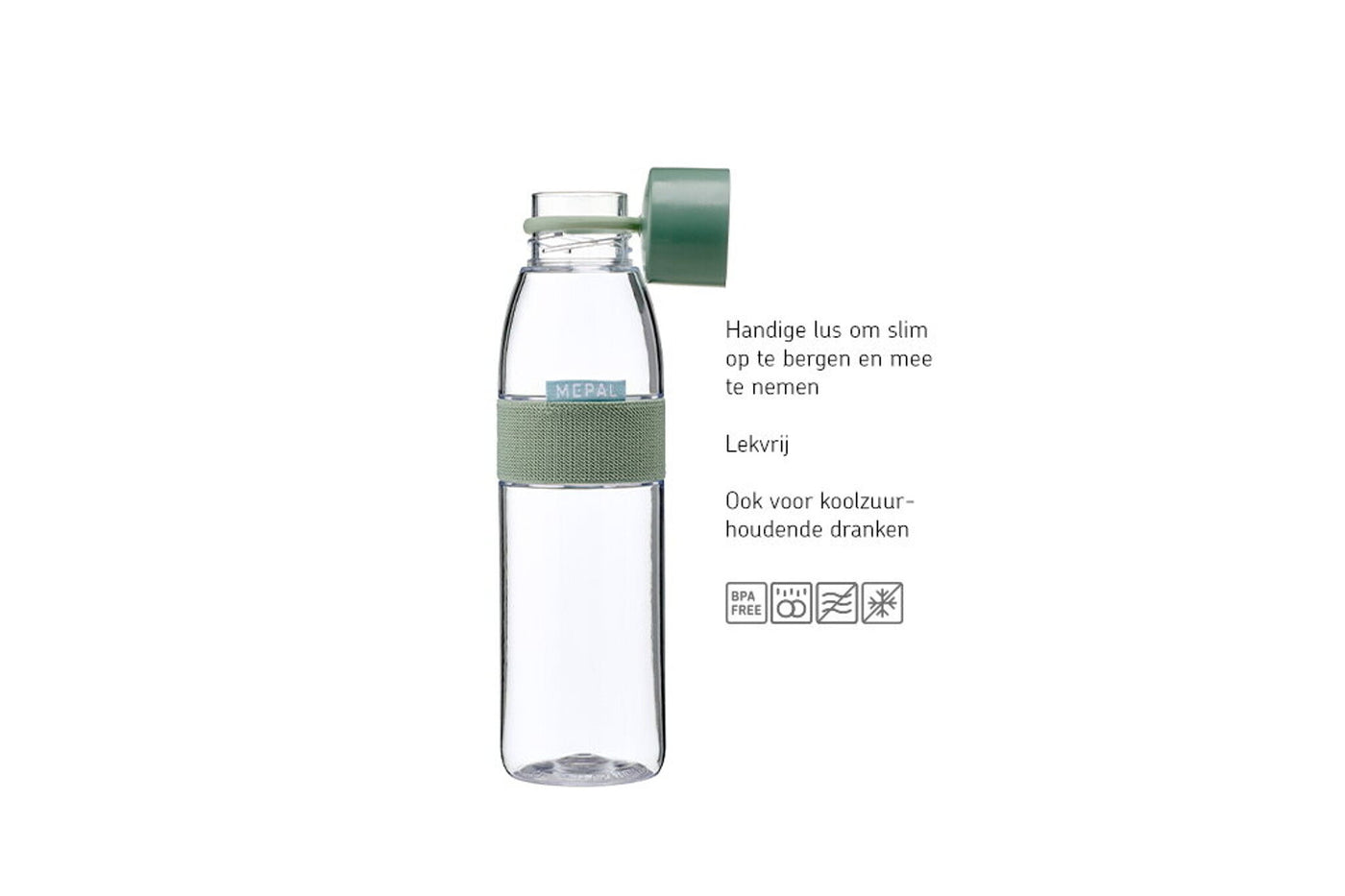 Mepal | Drinkfles Ellipse Vivid Mauve Roze/Transparant 500 ml