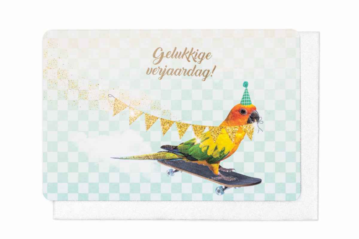 Kaart - Gelukkige verjaardag skater bird - Enfant Terrible