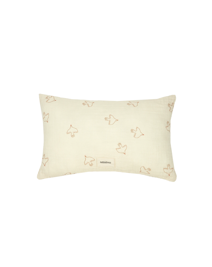 Nobodinoz Wabi Sabi Rechthoekig kussen Brown Hoshi Birds 35X23