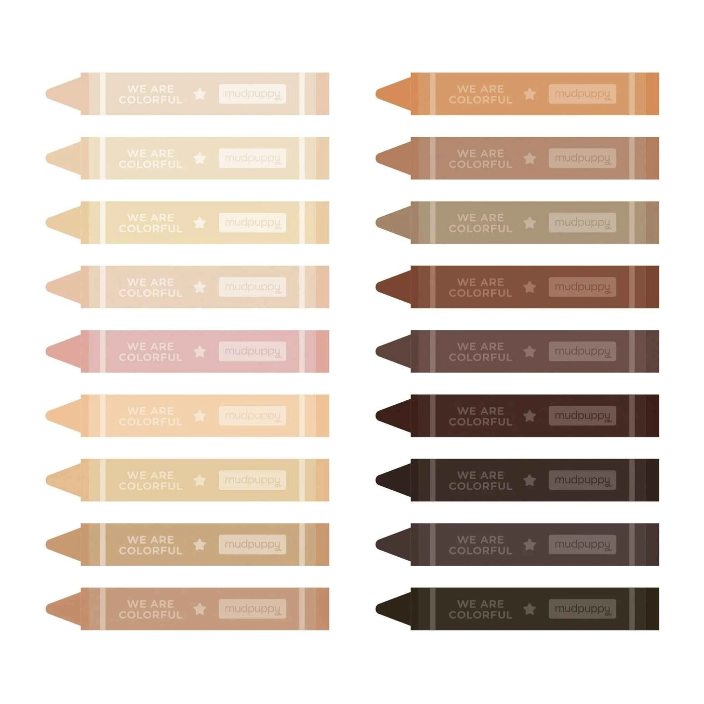 Mudpuppy | Skin Tone Chalk Set We Are Colorful