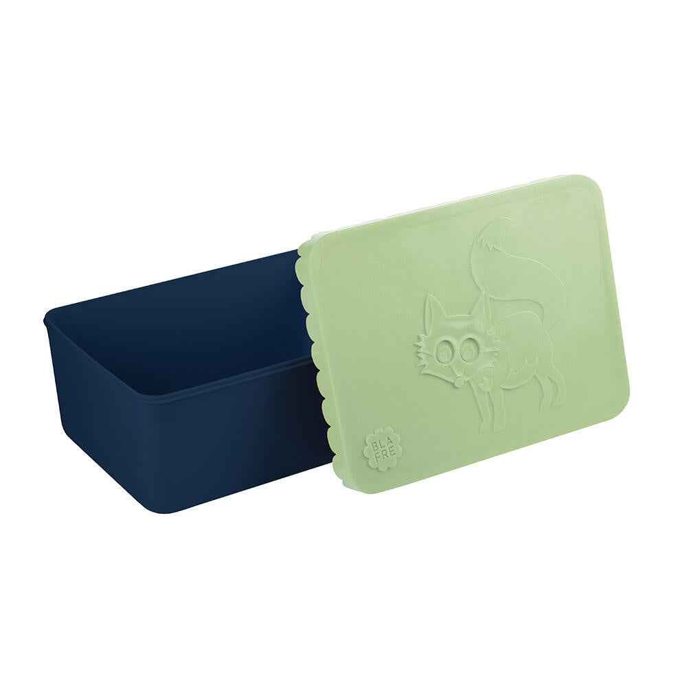 Blafre | Lunchbox Met 1 Compartiment Vos Lichtgroen + Marineblauw