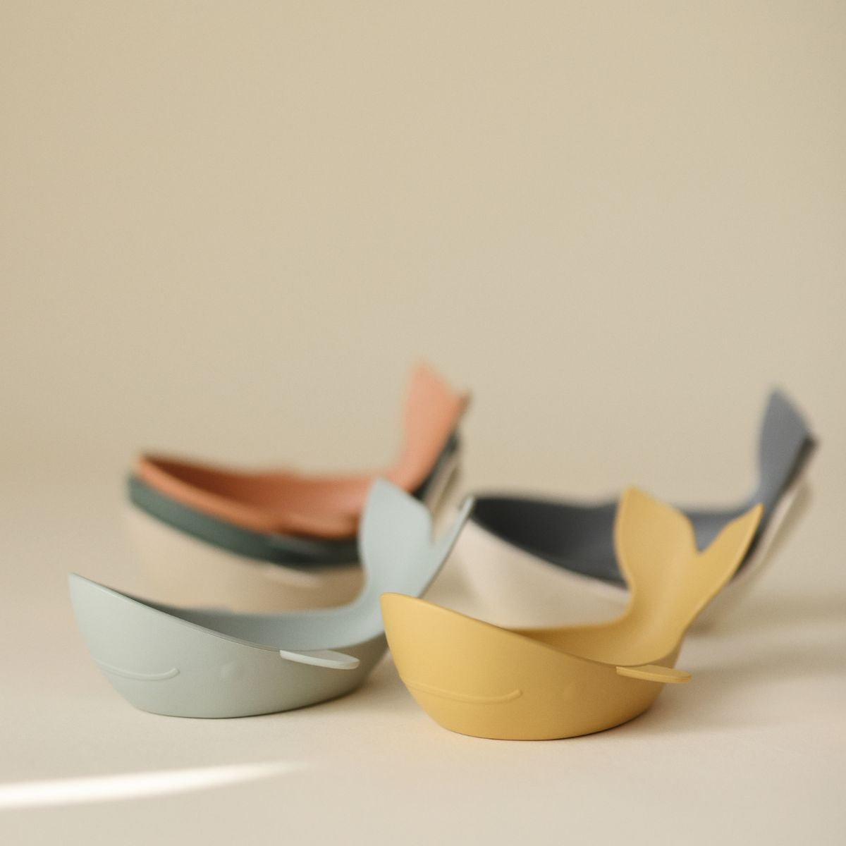 Mushie | Badspeelgoed Whale Bath Stackers Retro