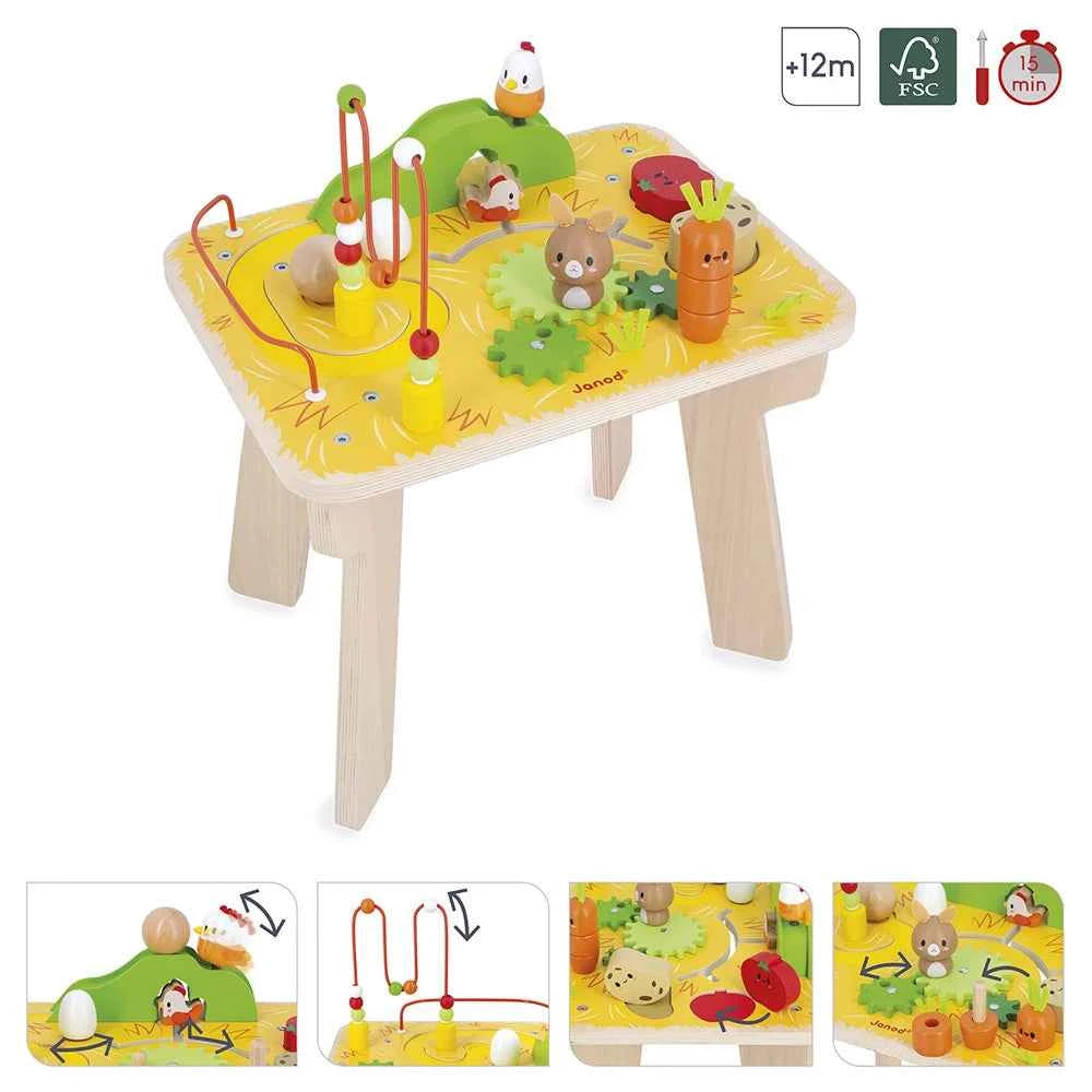 Janod | Wooden Farm Activity Table